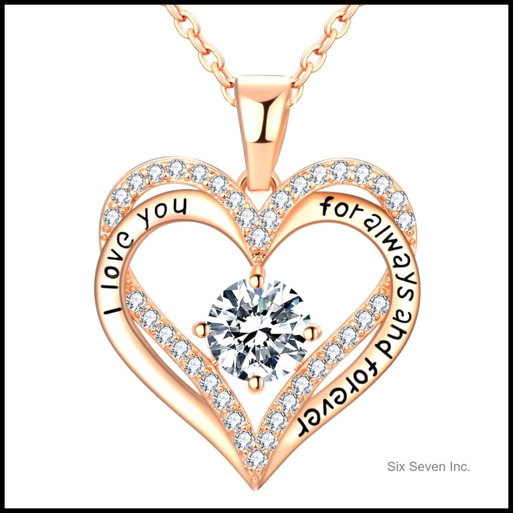 18k Rose Gold Pendant Necklace Elegant Minimal Classic Gift For Women
